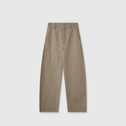 Damenweite Denim-Hose Hochbund Komfortschnitt Blau