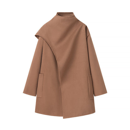 Damen Überjacke Asymmetrisch Mit Taschen Eveloria