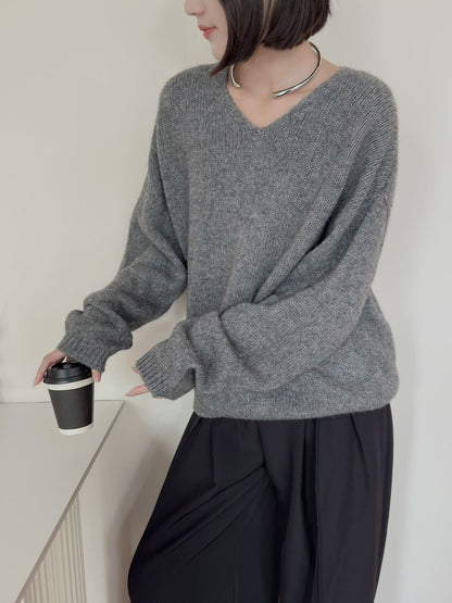Damen Pullover V-Ausschnitt Qualität Eveloria