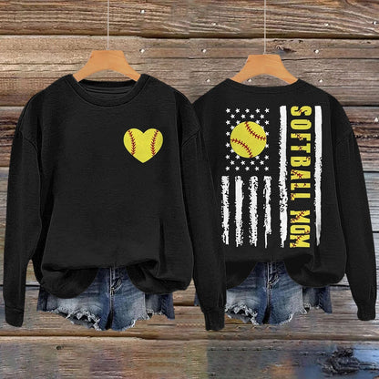 Damen Sweatshirt Softball-Design Eveloria