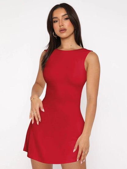 Damen Figurumspielendes Kleid Elegant Schnitt Eveloria