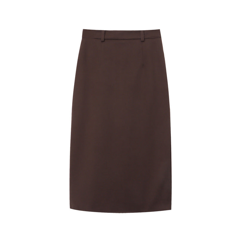 Damen Midirock Moderner Schnitt Hochtaschen Eveloria