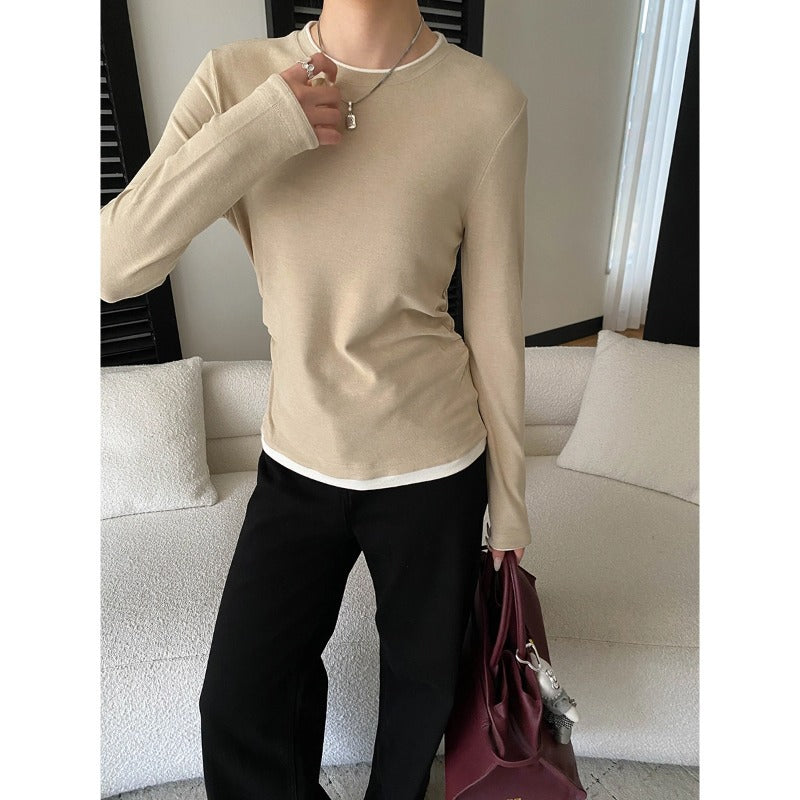 Damen Langarmshirt Baumwolle Lässig Eveloria