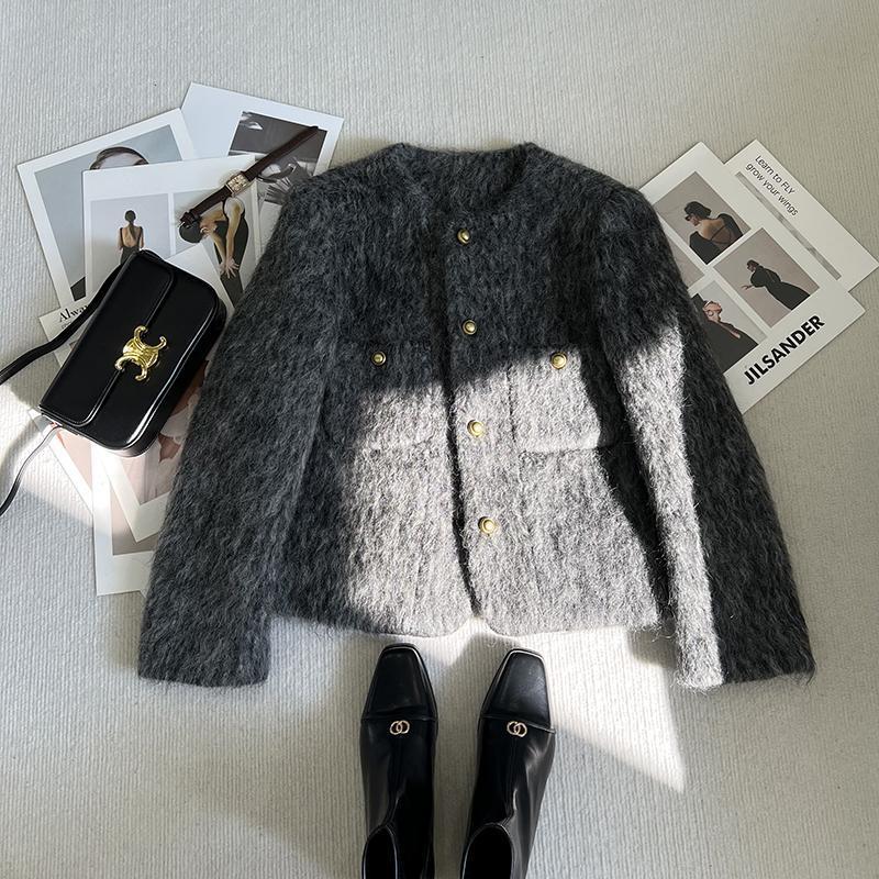 Damen Strickjacke mit goldenen Knöpfen Eveloria