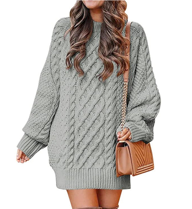 Damen Strickpullover Groß Zopfdesign Eveloria