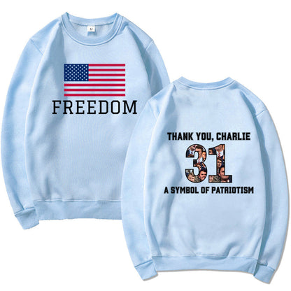 Damen Sweatshirt Softes Material Patriotisches Design Eveloria