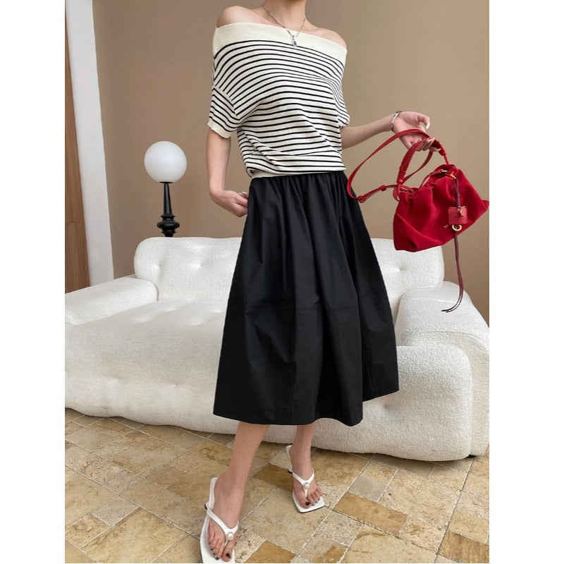 Damen Wickeloberteil Off-Shoulder Elegantes Oberteil Eveloria