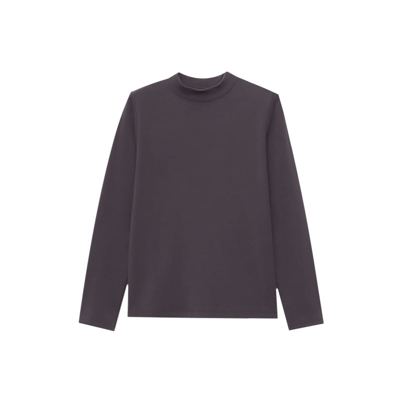 Damen Langarmshirt Hochkragen aus Baumwolle Eveloria