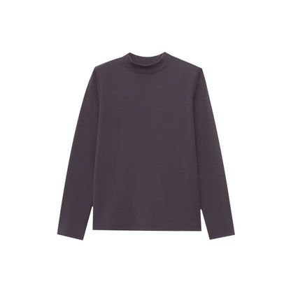 Damen Langarmshirt Hochkragen aus Baumwolle Eveloria