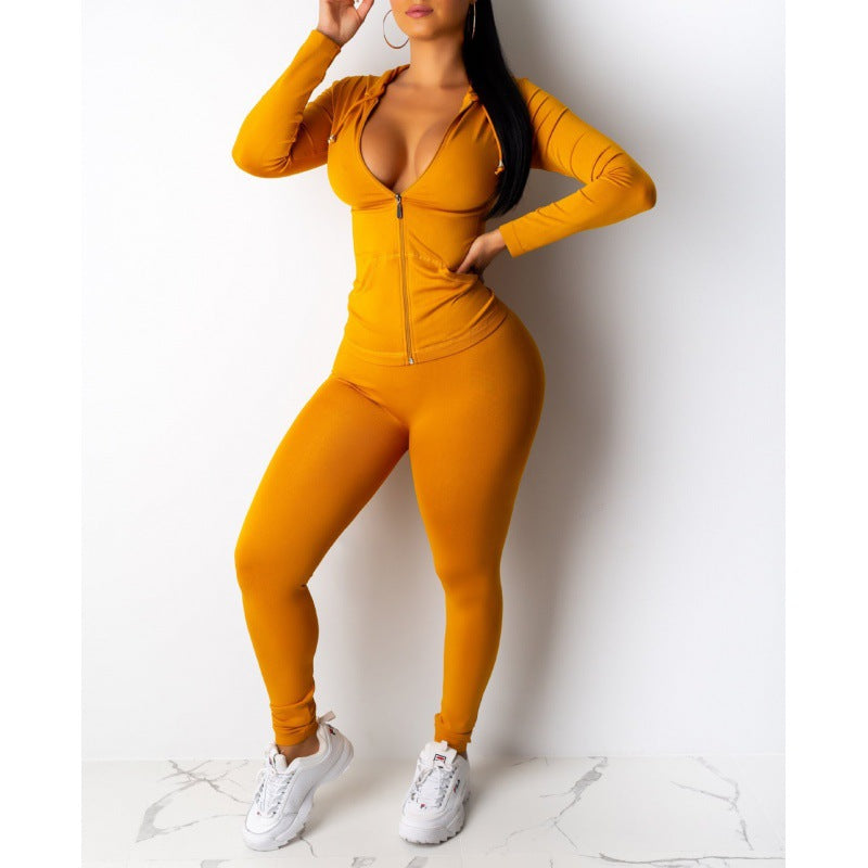 Damen Sport-Zweiteiler Kapuzenjacke und Hose Eveloria