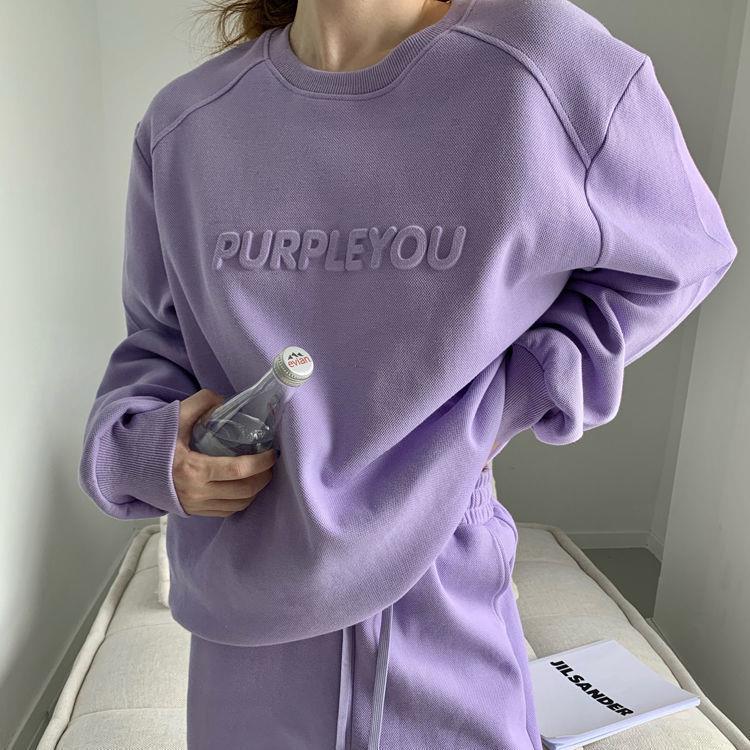 Damen Oversized Sweatshirt Set mit Jogginghosen Schwarz - Eveloria