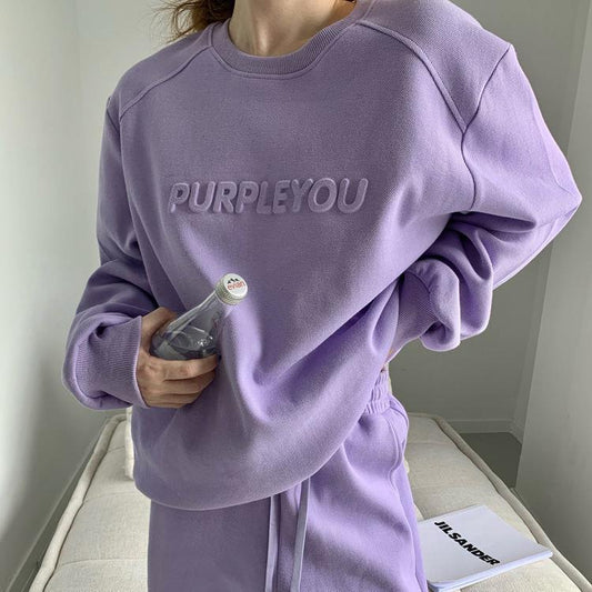 Damen Oversized Sweatshirt Set mit Jogginghosen Schwarz - Eveloria