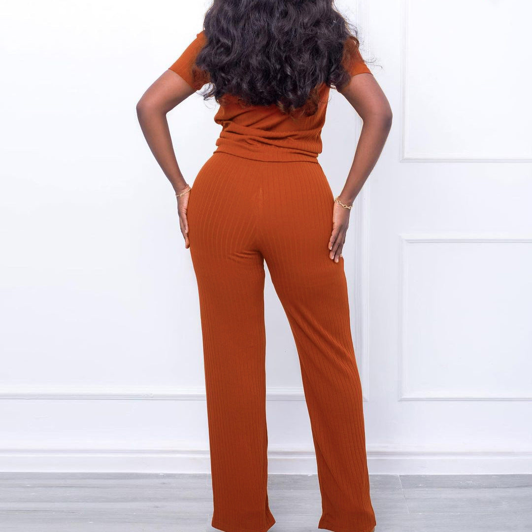Damen Jumpsuit Hochgeschnitten Mit Schlitz Eveloria