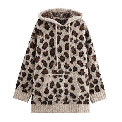 Damen Hoodie Kuschelig Tiermuster Eveloria