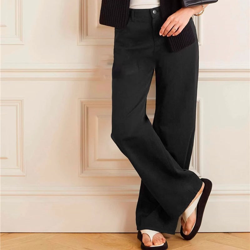 Damen Weite Hose Eveloria Baumwolle Bequem