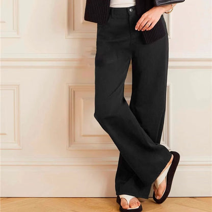 Damen Weite Hose Eveloria Baumwolle Bequem