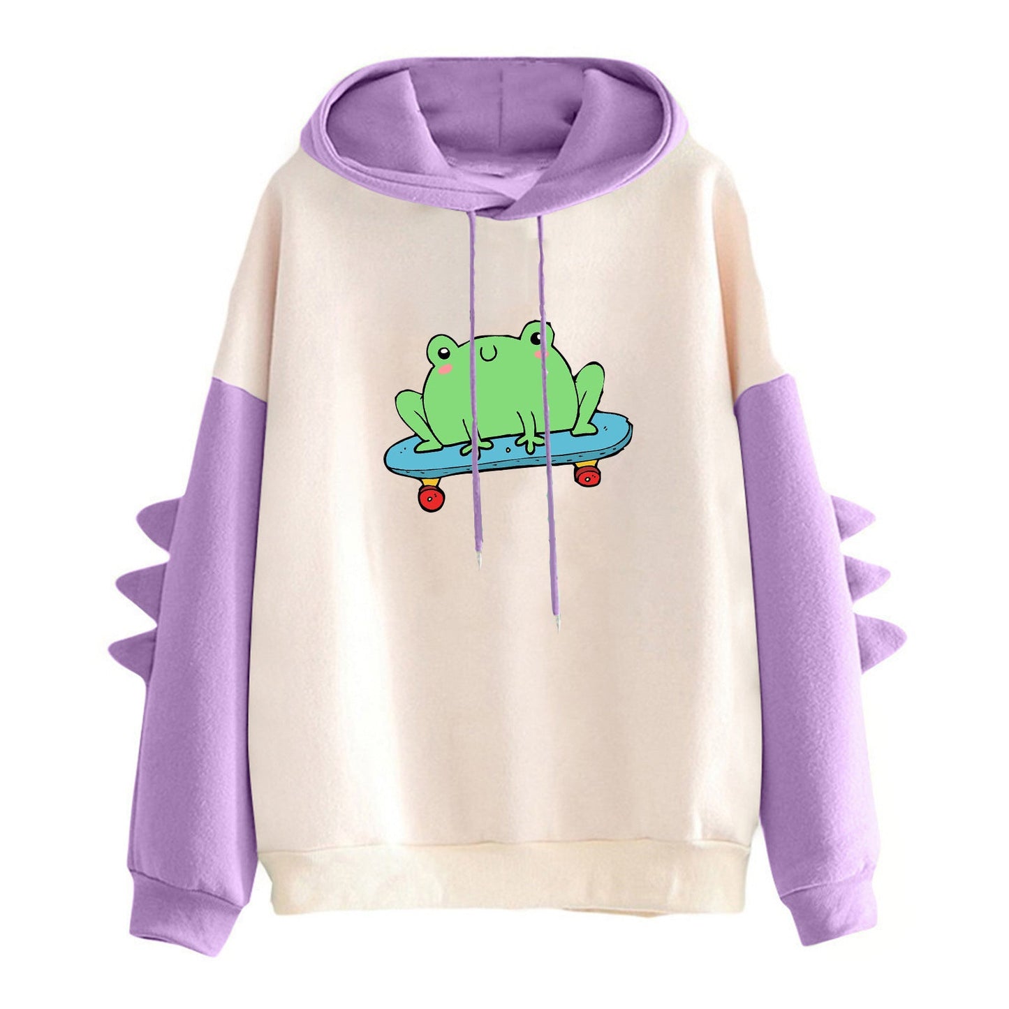 Damen Hoodie Froschmotiv Eveloria Grüün