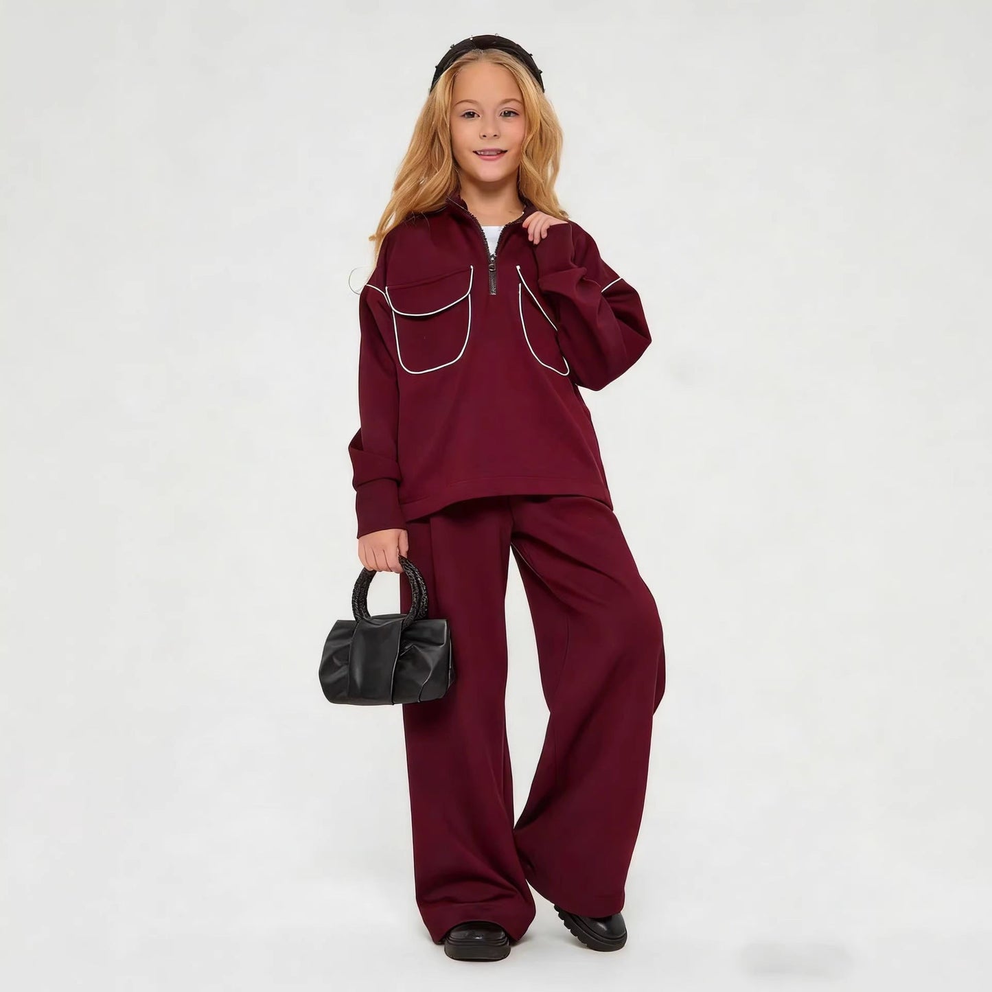 Damen Fleecejacke Halbzipp Reißverschluss Taschen Eveloria