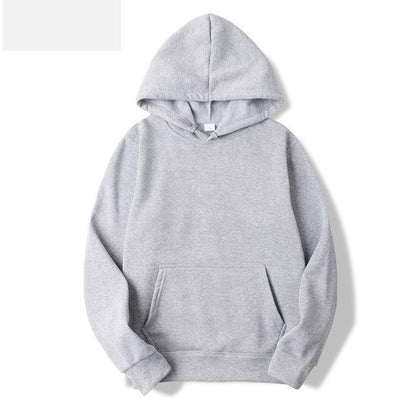Damen Hoodie Weiches Innenfutter Kängurutasche Grau Eveloria