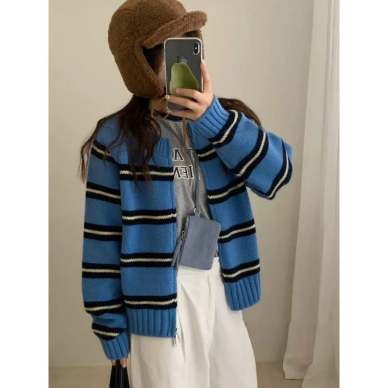 Damen Strickcardigan Modern Streifen
