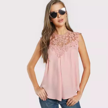 Damen Bluse Flora Stickerei Fließend Weiss Eveloria