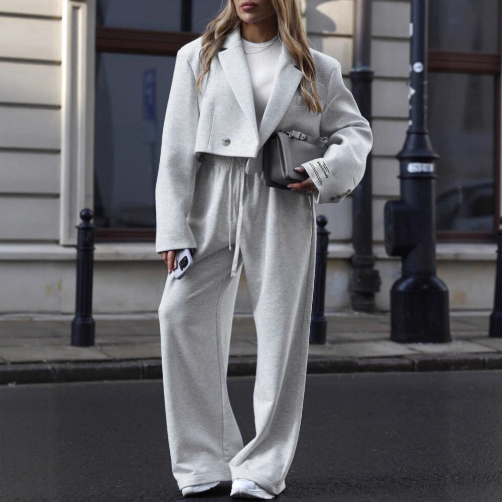 Damen Oversized Anzug Elastischer Bund Eveloria
