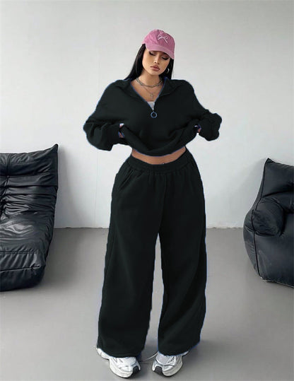 Damen Sportliches Hoodie und Sweathosen Set Eveloria