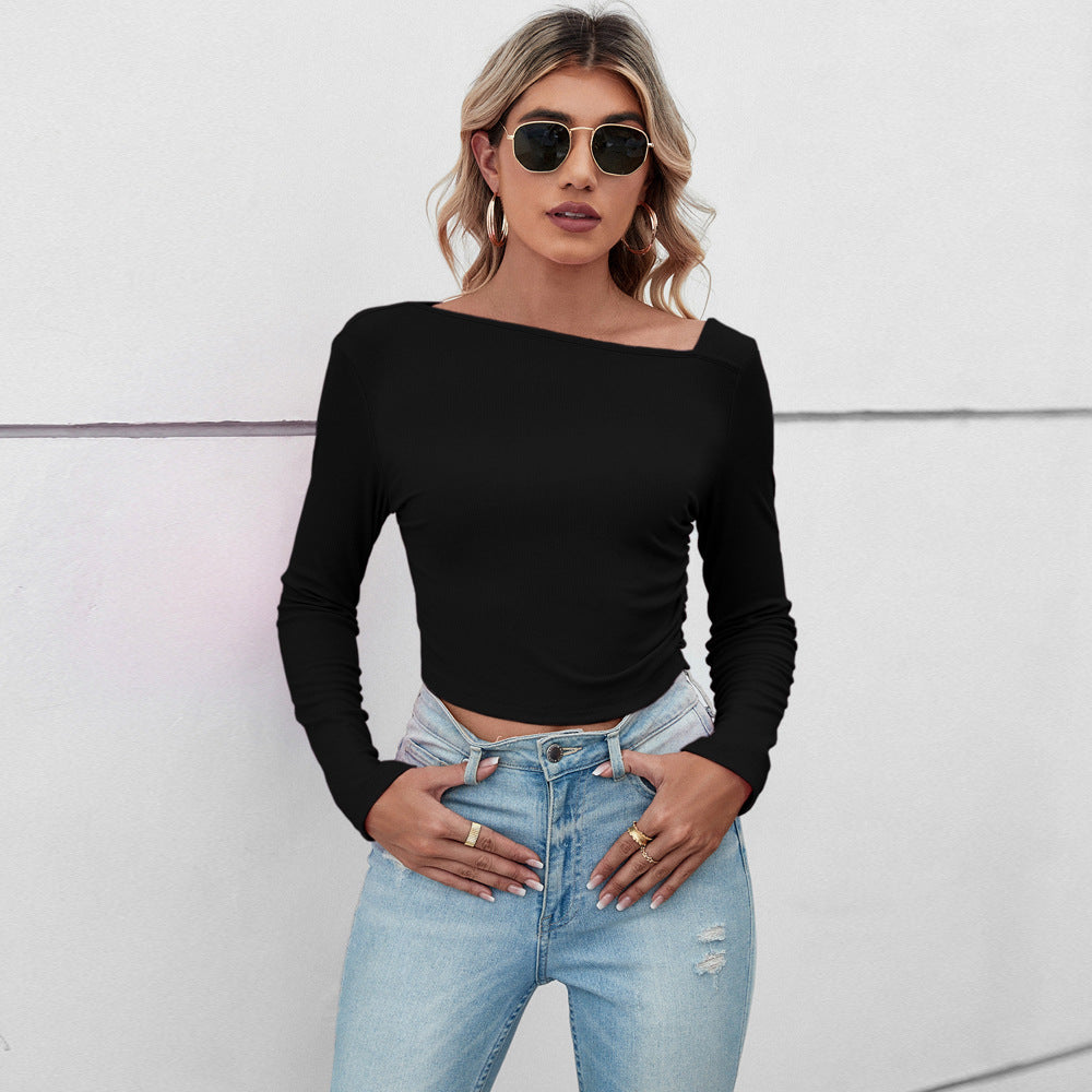 Damen Crop- mit Rüschendetails Elegantes Design