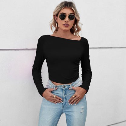 Damen Crop- mit Rüschendetails Elegantes Design