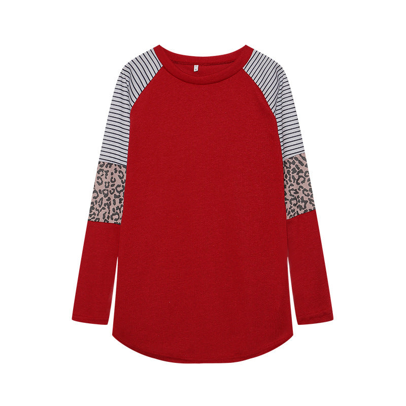 Damen Langarmshirt Tiermuster Streifendesign Eveloria
