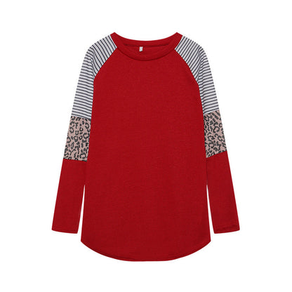 Damen Langarmshirt Tiermuster Streifendesign Eveloria