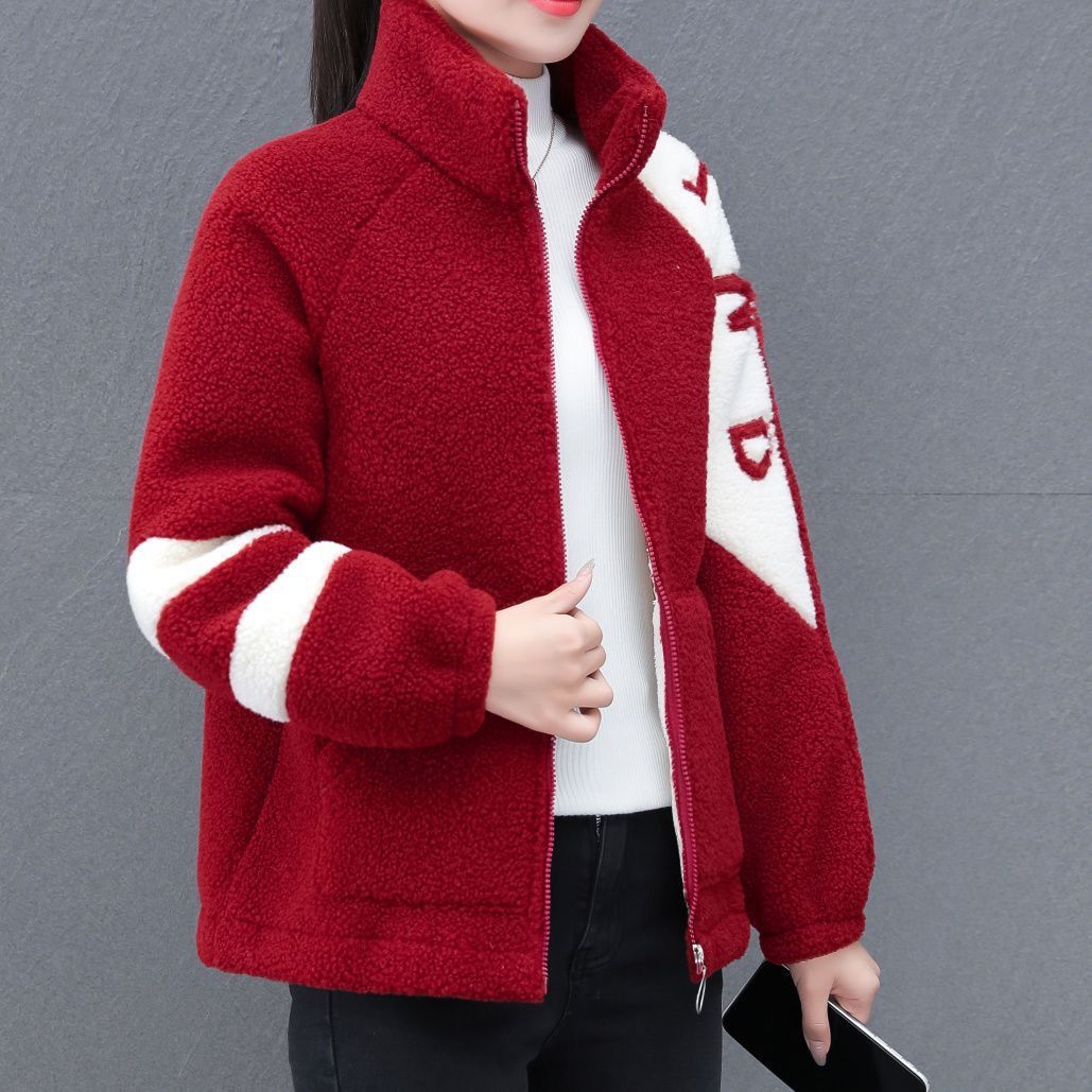 Damen Fleecejacke Hochkragen Seitentaschen Eveloria