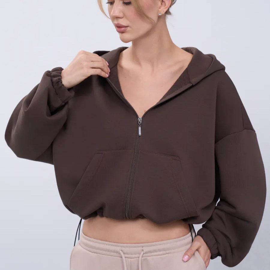Damen Kapuzenpullover Cropped Voluminöse Ärmel Eveloria - Eveloria