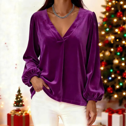 Damen Viskosebluse Ballonärmel Eveloria