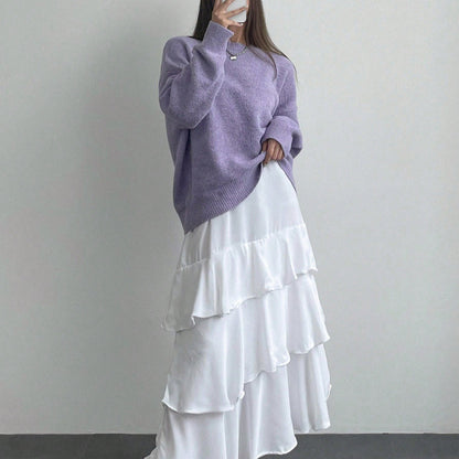 Damen Pullover Weiches Material Elegant Eveloria