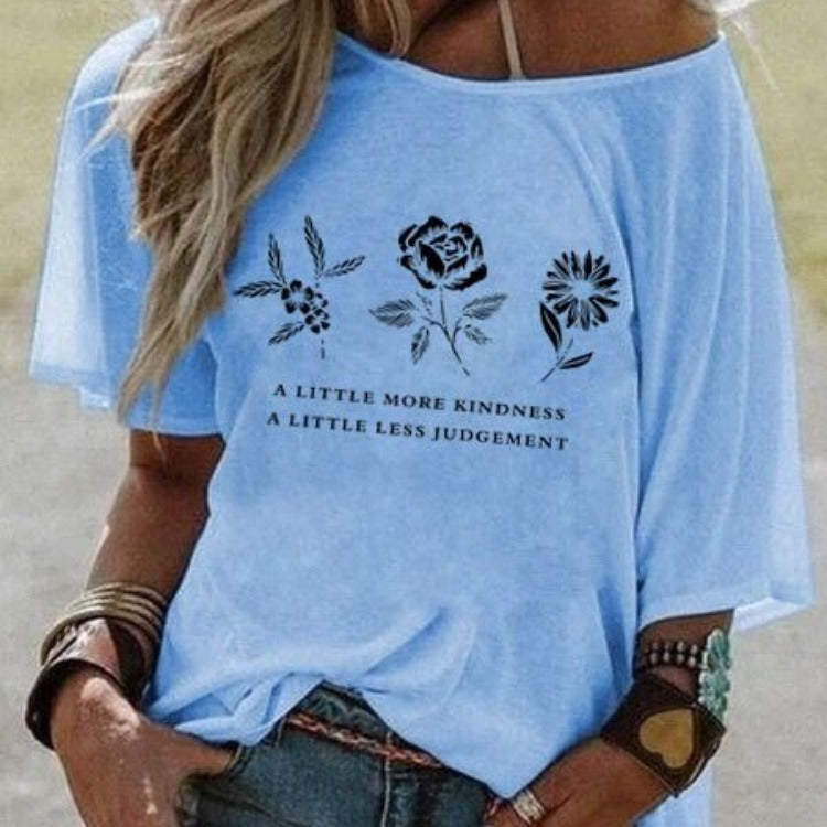 Damen Boho T-Shirt Floralmuster Eveloria