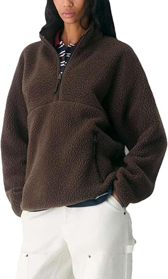 Damen Fleece Pullover Eveloria Weich Grau
