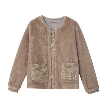 Damen Strickjacke Kuschelig Mit Knöpfen Und Taschen