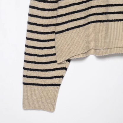 Damen Strickpullover Gestreift Eveloria