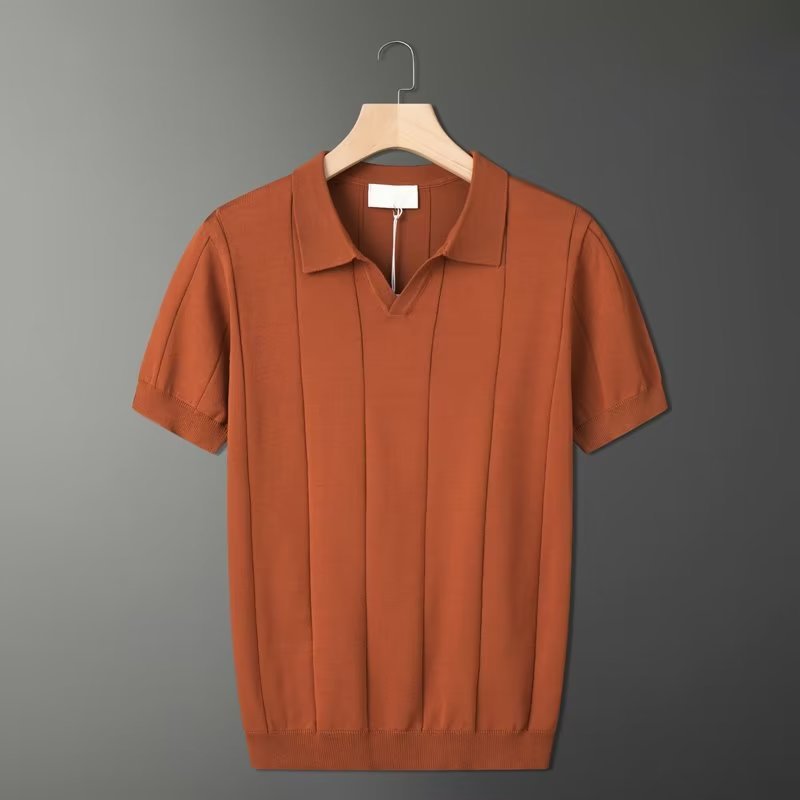 Herren Poloshirt Mintgrün Strick