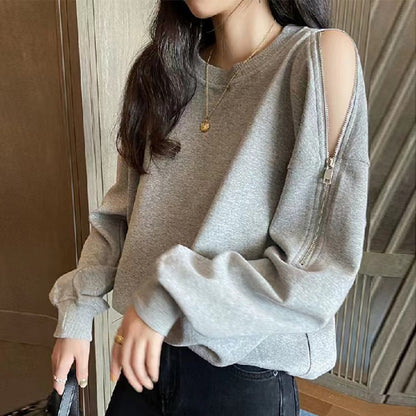 Damen Oversized Pullover Offene Schultern Modern - Eveloria