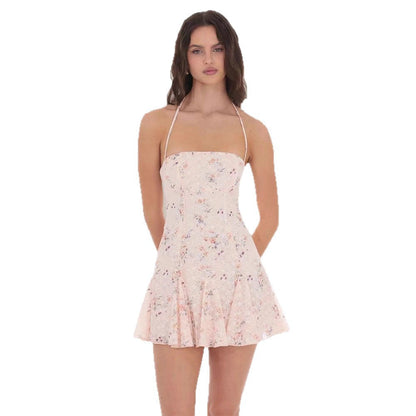 Damen Trägerloses Blumenkleid Eveloria