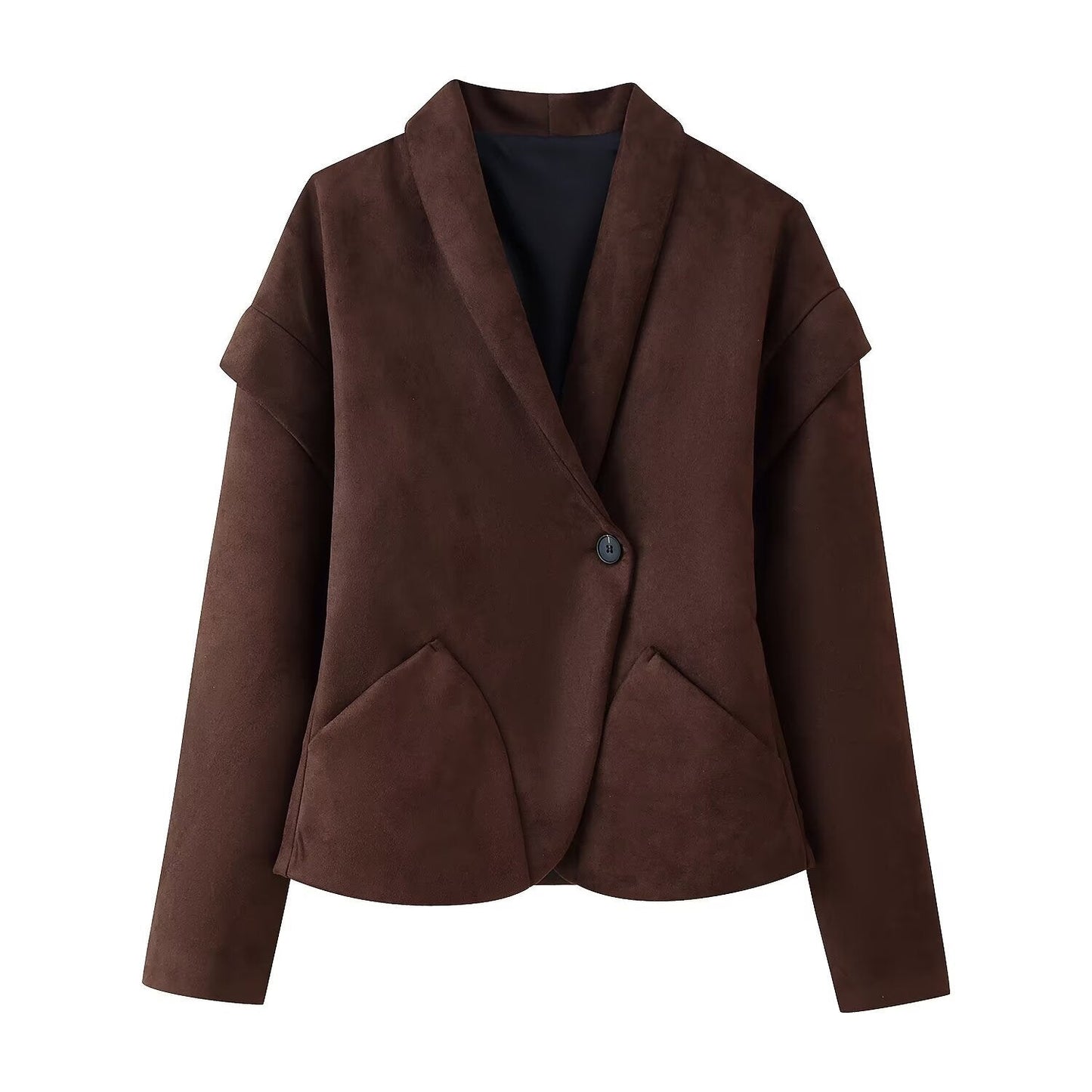Damen Blazerjacke Elegant Mit Taschen er Schnitt