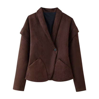 Damen Blazerjacke Elegant Mit Taschen er Schnitt