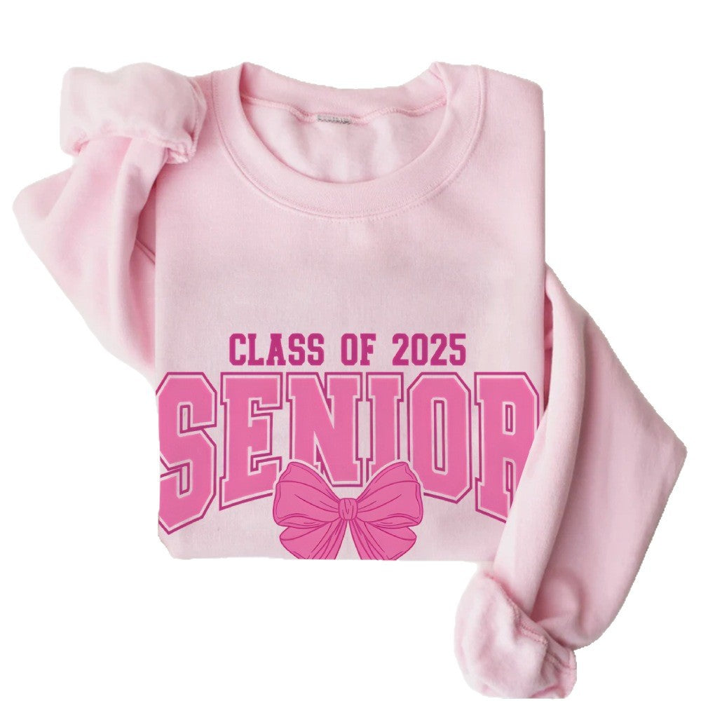 Damen Sweatshirt Abschlussjahr Schleifendesign Grau Eveloria