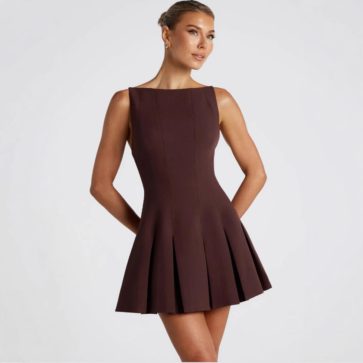 Damen Freizeitkleid Schwingrock Eleganter Schnitt Eveloria - Eveloria