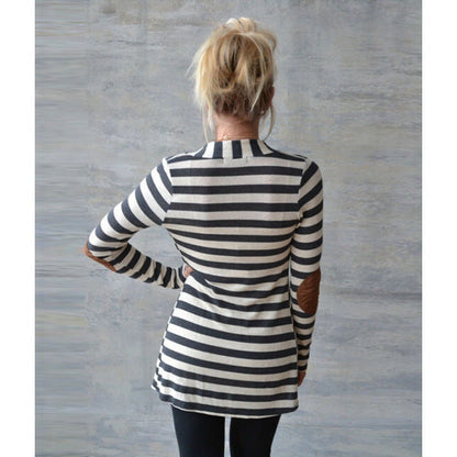 Damen Strickjacke mit Ellbogen-Patches und lässigem Design