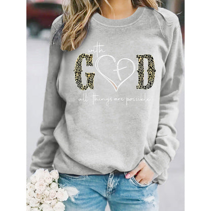 Damen Sweatshirt Kreatives Modedesign Motivierend Grau