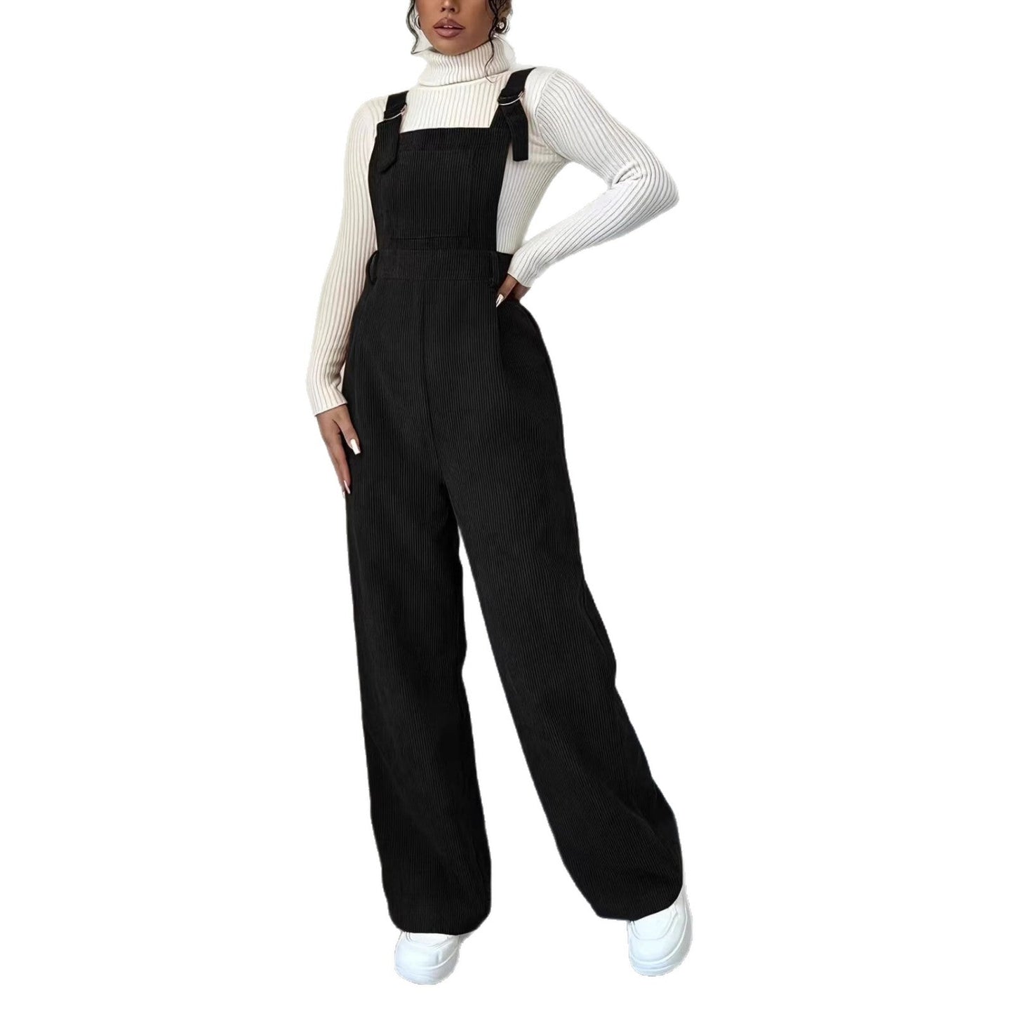 Damen Cord-Overall Lässig Geschnitten Eveloria