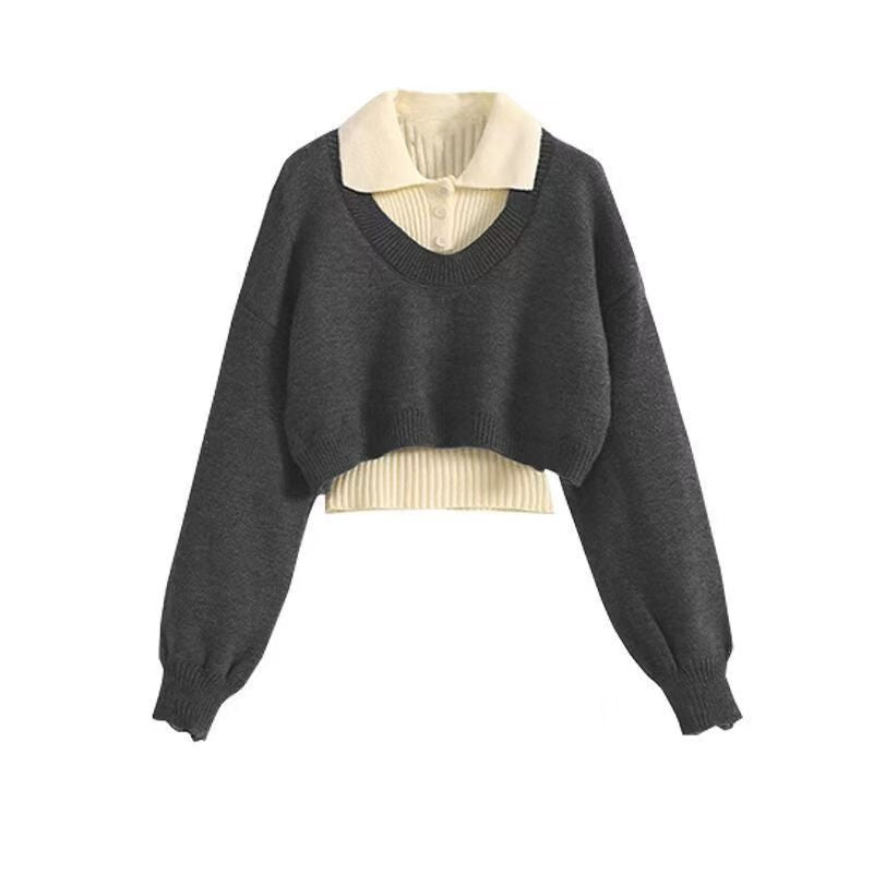 Damen Crop-Pullover Einzigartiges Design Eveloria